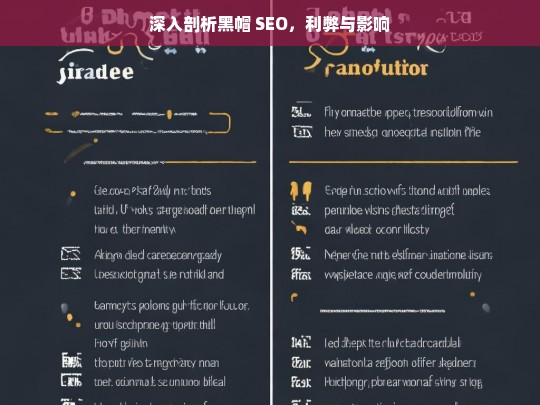 黑帽 SEO，利弊与影响剖析-第1张图片-威辛SEO网