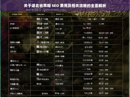 湖北省黑帽 SEO 费用与攻略解析-第1张图片-威辛SEO网